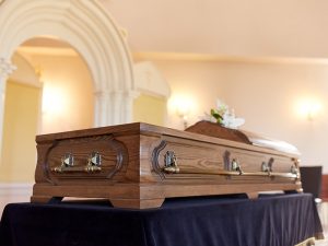 arranging a funeral with client